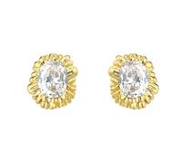 Lllunimon Orecchini di zirconio cubo, 18K placcato in oro fiore chiodo in rame, gioielli quotidiani per donne, regalo per madre/ragazza/sorella,Ear Stud