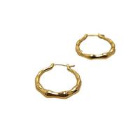 Lllunimon Orecchini in bambù per donna ipoallergenici, perni in argento S925, orecchini a cerchio semplici per lei, gioielli alla moda, regalo per moglie e fidanzate