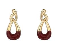 Lllunimon Orecchini in rame con design a catena irregolare, finitura lucida, stile vintage ed elegante. Indossabili quotidianamente, un regalo per lei.