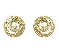 Lllunimon Orecchini in Zirconia Cubica, Oreccini a Bottone a Forma di Serpente in Rame Placcato Oro 18K per donna, Gioielli Glamour Quotidiani, Regalo per Mamma/Fidanzata/Sorelle,B