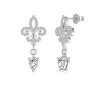 Lllunimon Orecchini Iris water drop zircon argento 925 Gioielli fatti a mano in micro-intarsio Stile elegante e romantico Regali da indossare tutti i giorni per lei,Argento