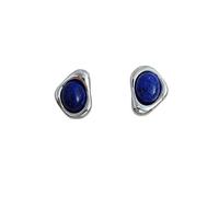Lllunimon Orecchini irregolari in lapislazzuli per donna Orecchini a perno in argento sterling 925 Regalo perfetto per anniversario o compleanno per fidanzate o moglie