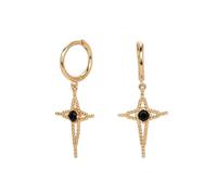 Lllunimon Orecchini pendenti unici in zircone cubico per donne e uomini, orecchini a croce in argento sterling S925 per donne e uomini, regalo di gioielleria per il Cristianesimo,D'oro