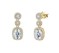 Lllunimon Orecchini quadrati in argento 925 con zirconi Accessori di ispirazione vintage Stile elegante e semplice Regali da indossare tutti i giorni per lei,D'oro