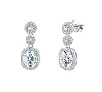 Lllunimon Orecchini quadrati in argento 925 con zirconi Accessori di ispirazione vintage Stile elegante e semplice Regali da indossare tutti i giorni per lei,Argento