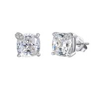 Lllunimon Orecchini quadrati in argento sterling 925 con diamanti Gioielli con zirconi a quattro punte Elegante stile formale Regali da indossare tutti i giorni per lei,Argento