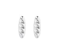 Lllunimon Orecchini Shikan S925 in argento, forma a cornetto baguette, accessori strutturati, stile semplice Regali da indossare tutti i giorni per lei,B