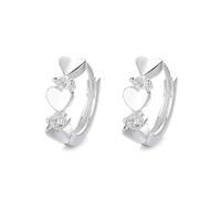 Lllunimon Orecchini tridimensionali concavi a cuore d'amore S925 in argento sterling Squisiti gioielli in zirconia Stile di personalità elegante e semplice Regali da indossare tutti i giorni per lei