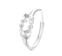 Lllunimon Placcato oro S925 argento cavo amore anello francese gioielli squisiti elegante gioielli minimalisti Regali da indossare tutti i giorni per lei,Argento