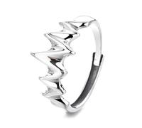 Lllunimon S925 Argento Lava Fluente Fiamma Anello Vulcano-Ispirato Gioielli Streetwear Stile Cool Regali da indossare tutti i giorni per lei