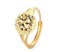 Lllunimon S925 argento traforato fiore anello gioielli ispirati alla primavera elegante stile minimalista Regali da indossare tutti i giorni per lei,D'oro