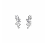 Lllunimon S999 Sterling Silver Dolce e Carino Orecchini Con Fiocco Orecchini A Perno per Le Donne Piccolo Nastro Orecchini Bowknot Gioielli di Moda per Le Donne