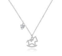 Lllunimon Shining Zirconium Trojan S925 collana in argento sterling ciondolo stile fata stile elegante e carino Regali da indossare tutti i giorni per lei