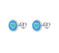 Lllunimon Smalto blu amore orecchini 925 orecchini in argento sterling Gioielli blu sfumato per tutti i giorni un regalo per lei