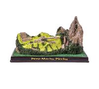 Lllunimon Statue Dell'Edificio in Miniatura Machu Picchu, Figurina Replica in Resina, Raccolte di Desktop Ornamenti Souvenir Regali