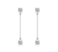 Lllunimon Zolletta di zucchero nappa orecchini in argento sterling 925 ciondolo zirconi Elegante stile di personalità Regali da indossare tutti i giorni per lei,Argento