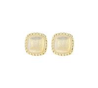 Lllunimon Zolletta di zucchero spazzolato orecchini S925 orecchini in argento sterling gioielli intrecciati vintage Stile elegante e semplice Regali da indossare tutti i giorni per lei,D'oro