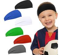 LLMSIX 6 fasce sportive per bambini, fasce traspiranti per il sudore, morbide, elastiche, traspiranti, per ragazzi, ragazze e ragazzi da calcio (6 colori)