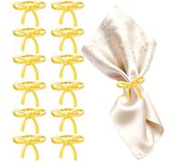 LLMSIX Set di 12 portatovaglioli a forma di farfalla, in metallo dorato, per matrimoni, Capodanno, San Valentino, banchetti, cene in famiglia, decorazione per la tavola quotidiana, 12 pezzi