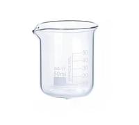 LLMWFA 1 pezz0 Tazza graduata resistente alle alte temperature, Becher in vetro borosilicato da laboratorio, Attrezzatura 25/50/100/150/200 ml(50)