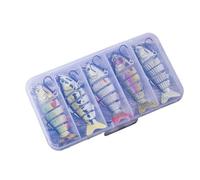 LLMWFA 5 pz/set Multi snodato Swimbaits Esche da pesca, Crankbait Jigs 700mm X 8.5g, Wobble Bait Fishing Tackle for Bass(Orange)