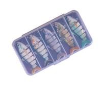 LLMWFA 5 pz/set Multi snodato Swimbaits Esche da pesca, Crankbait Jigs 700mm X 8.5g, Wobble Bait Fishing Tackle for Bass(Yellow)