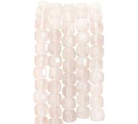 LLMWFA 60 Pezzi di Perline sfuse di tormalina Naturale da 5 mm, Accessori for Perline Fai da Te Nero Grigio Blu Verde, Perline di Forma Quadrata sfaccettata(White Jade)