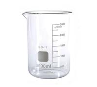 LLMWFA Becher trasparente da 50-3000 ml, becher in vetro borosilicato con beccuccio, basso spesso for laboratorio chimico(3000)