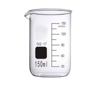LLMWFA Becher trasparente da 50-3000 ml, becher in vetro borosilicato con beccuccio, basso spesso for laboratorio chimico(150)
