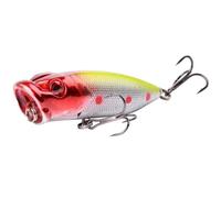 LLMWFA Crankbait da 4/6/7 cm verde grigio rosso giallo marrone rosa, esca dura 3/5/12 g con 2 ami tripli, pesca popper Topwater(Yellow)
