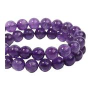 LLMWFA Distanziatore naturale sciolto da 6/8/10 mm, perline di pietra ametista 15 pollici 37/47/60 pezzi cristallo rotondo, perlina for la creazione gioielli(8mm x 47)