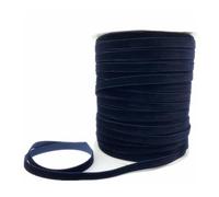 LLMWFA Nastro giallastro su un lato 6/10/25/38mm, nastro di velluto rosso viola rosa fatto a mano, decorativo nozze 3/5 iarde(Light black,6mm x 5yards)