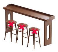 LLNWDNB Tavolo da Bar Tavello Alta Cucina in Legno Massello Spessore 5 cm Design Ovale e Gambe Robuste per Bar Sala da Pranzo Soggiorno O Ufficio A,160CM