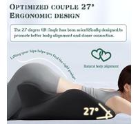 LLNWYGEB Cuscino per Coppia 27° - Cuscino a Cuneo in Memory Foam per un'intimità e Un Comfort migliorati, Il Punto Debole per Le Coppie, Fodera Facile da Pulire,Verde