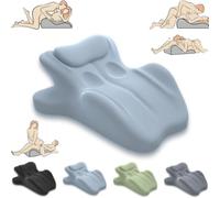 LLNWYGEB Cuscino per Coppia 27° - Supporto in Memory Foam per l'intimità, Cuscino ergonomico per Coppia, Sollievo Lombare, Collo e Schiena,Blu