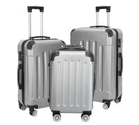 LLODERY Set di 3 valigie rigide ultra leggere, con 4 ruote doppie e lucchetto TSA, per uomo e donna, grigio., 35x22.5x55cm, 39x26x62.5cm, 45x30.5x71.5cm, moderno