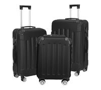 LLODERY Set di 3 valigie rigide ultra leggere, con 4 ruote doppie e lucchetto TSA, per uomo e donna, Nero, 45x30.5x71.5cm, moderno