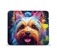 LLONGKT Tappetino per mouse da gioco Yorkshire Terrier (20 x 24 cm), tappetino per mouse impermeabile, con cuciture anti-sfilacciamento e base in gomma per controllo di precisione, per giochi e
