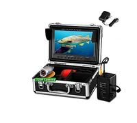 LLOOPK 1024x600 9 pollici IPS Screen Fish Finder Kit Funzione DVR 1.0MP AHD 720P Videocamera da pesca subacquea con 12 luci IR(12 IR Lights - 30M)