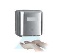 LLOOPK Asciugamani, Sensore asciuga Mani Automatico, Caldo Freddo con Hepa ad Alta velocità 100 m/s 304ss for Uso Commerciale(Noir)