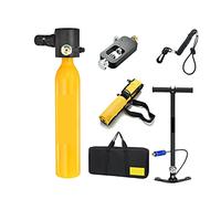 LLOOPK Bombola Subacquea, 0.5L Nuova Mini Bombola di Ossigeno for Immersioni Subacquee for L'insegnamento della Respirazione Subacquea Attrezzatura for L'immersione Respiratoria(Yellow)