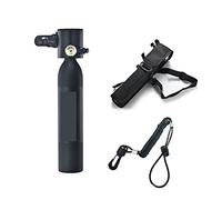 LLOOPK Bombola Subacquea, Mini Bombola di Ossigeno da 0,5 Litri, Insegnamento Subacqueo, Attrezzatura Subacquea for Respirare(Noir)