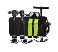 LLOOPK Bombola Subacquea, Rebreather da 0,5 Litri, Bombola for Immersione Professionale A Lungo Termine Dotata di Attrezzatura Subacquea Che Supporta 5-10 Minuti Respirazione(Package E Black)