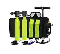 LLOOPK Bombola Subacquea, Rebreather da 0,5 Litri, Bombola for Immersione Professionale A Lungo Termine Dotata di Attrezzatura Subacquea Che Supporta 5-10 Minuti Respirazione(Package E Green)