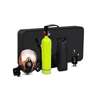 LLOOPK Bombola Subacquea, Rebreather Portatile da 1 Litro, Respiratore for Bombole di Ossigeno for Immersioni Grande capacità Supporta 5-10 Minuti Respirazione Subacquea, Attrezzatura(Groen)