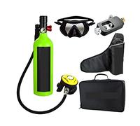 LLOOPK Bombola Subacquea, Respiratore da Immersione Portatile for Il Tempo Libero All'aperto for Adulti Dotato di Bombola Ossigeno 1 Litro(Green Set D)