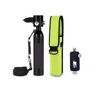 LLOOPK Bombola Subacquea, Salvataggio di Emergenza Antincendio Fuga Portatile Uso Respiratore Subacqueo Snorkeling Mini Set Bombole Ossigeno(Noir)