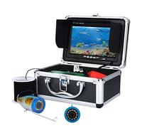 LLOOPK Cercatore di Pesci, Kit videocamera da Pesca Subacquea 7 "Pollici 1000tvl 2 PCS LED. Lampada Bianca luci Video Finder Lago sotto la Macchina Fotografica del Pesce d'Acqua