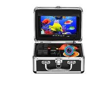 LLOOPK Fotocamera da pesca subacquea 1000TVL Luci IR Display da 7 pollici Fish Finder Funzione DVR Batteria da 4500 mAh Cavo 15/30 / 50M(No DVR - 15M Cable)