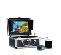 LLOOPK Fotocamera da pesca subacquea 7 pollici 1000tvl Kit videocamera da pesca subacquea 30 PCS Lampada a infrarossi a LED Luci Video Fish Finder(IR LEDs 20M cable)